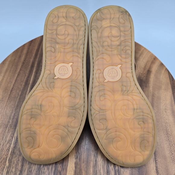 Born Sandals Women's 7 M Brown Leather Iwa Flat Back Zip Open Toe Cross Strap - Picture 8 of 8